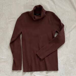 Zero a Women’s Brown Turtleneck Sweater Lg